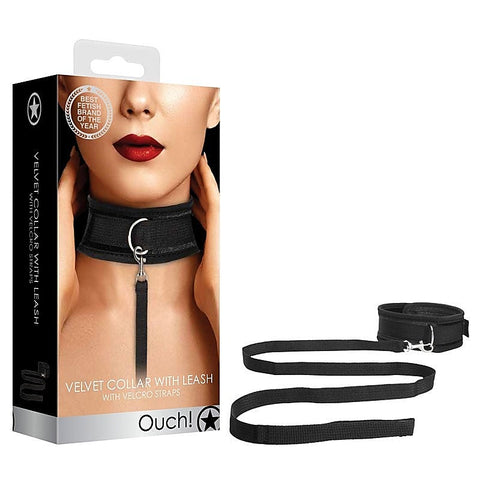 OUCH! Velvet & Velcro Adjustable Collar by Shots Toys