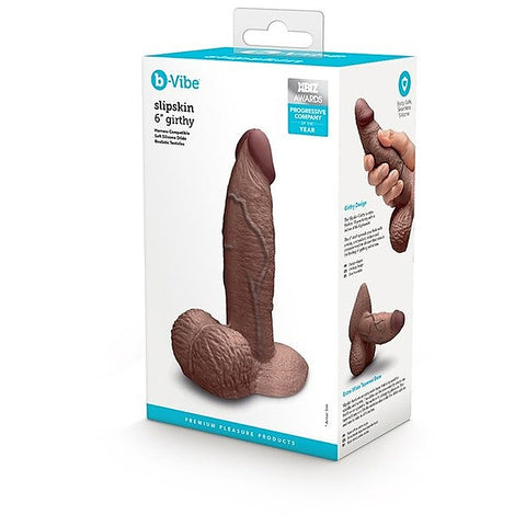Slipskin Girthy 6 Inch Realistic Silicone Dildo by B-Vibe