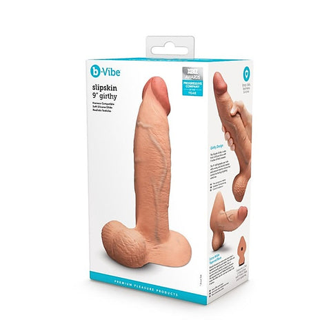 Slipskin Girthy 9 Inch Realistic Silicone Dildo by B-Vibe