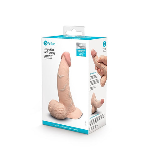 Slipskin Curved Realistic Silicone Dildo by B-Vibe