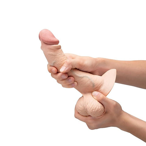 Slipskin Curved Realistic Silicone Dildo by B-Vibe
