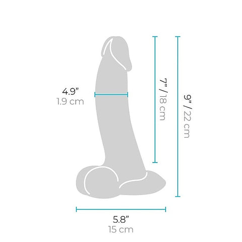 Slipskin 9 Inch Curved Realistic Silicone Dildo by B-Vibe