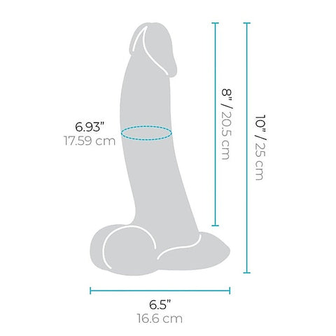 Slipskin 10 Inch Curved Silicone Dildo by B-Vibe