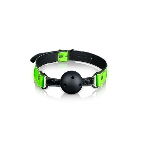 OUCH! Glow in Dark Breathable Ball Gag by Shots Toys