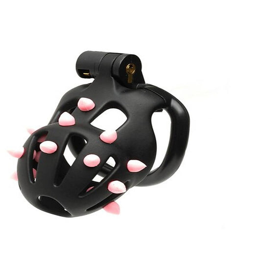 FlexiSpike by CellMate Male Chastity Device Black/Pink