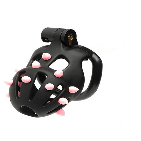FlexiSpike by CellMate Male Chastity Device Black/Pink