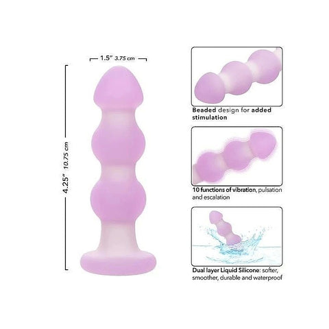 Lavender Haze Beaded Vibrating Anal Probe