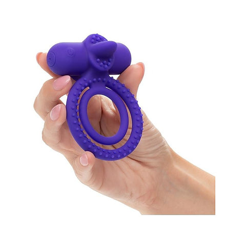 Silicone Rechargeable Dual Climaxer Cock Ring