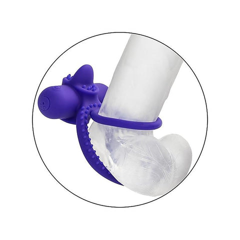 Silicone Rechargeable Dual Climaxer Cock Ring