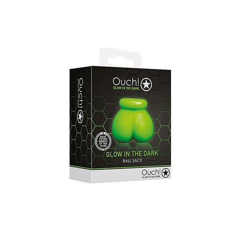 OUCH! Luminous Bondage Ball Sack by Shots Toys