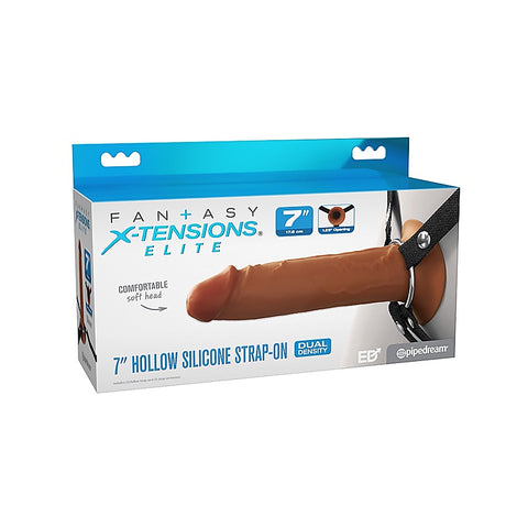 Fantasy X-Tensions 7 Inch Dual Density Hollow Strap-on Dong
