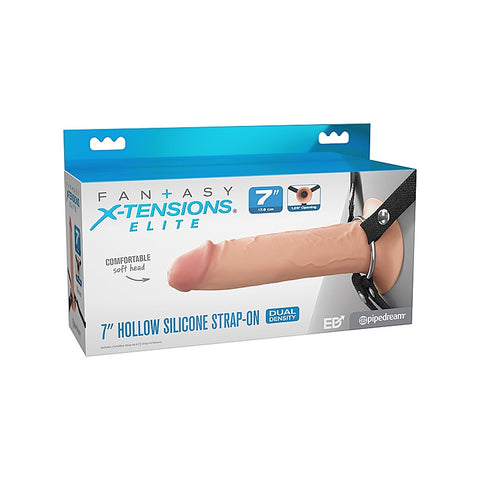 Fantasy X-Tensions 7 Inch Dual Density Hollow Strap-on Dong