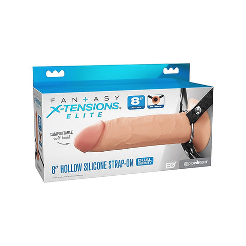 Fantasy X-Tensions 8 Inch Dual Density Hollow Strap-on Dildo