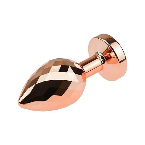 Golden Gemmed Medium Metal Butt Plug by BDStyle