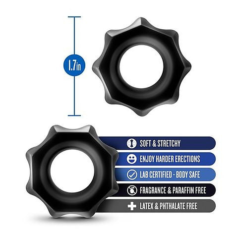 Stay Hard Nutz Cock Ring Set by Blush Novelties