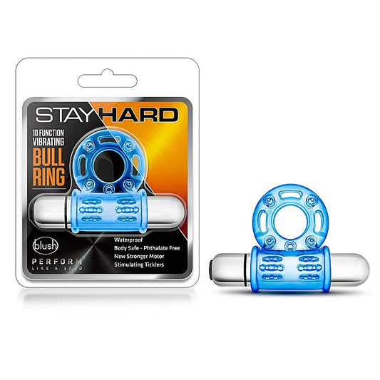 Stay Hard 10 Function Vibrating Bull Cock Ring