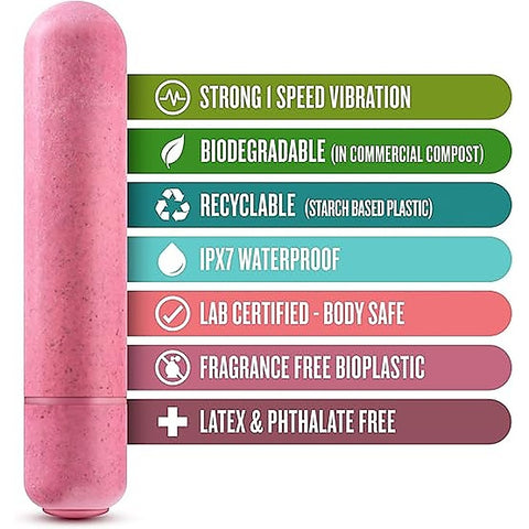 Gaia Eco Multi Speed Bullet Vibrator by Blush Novelties