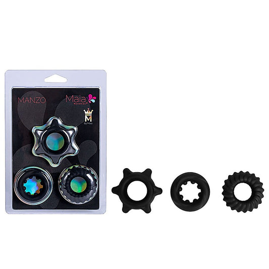 MANZO Stretchy Silicone Cock Rings by Maia Toys