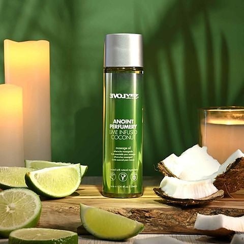 Lime Infused Coconut Massage Oil by Evolved