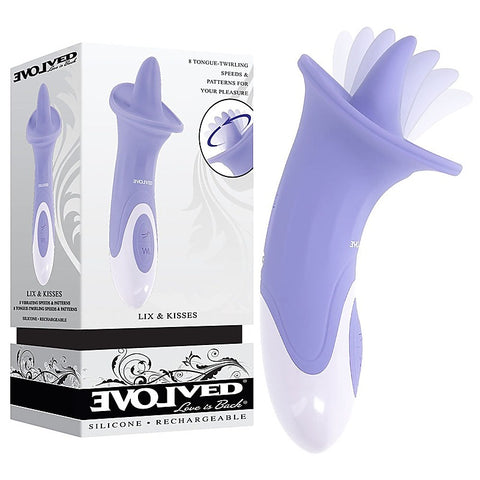 LIX & KISSES USB Rechargeable Flicking Tongue Vibrator