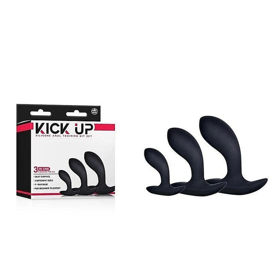 Excellent Power Kick Up Anal Trainer Butt Plugs 3 Sizes Set