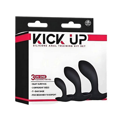 Excellent Power Kick Up Anal Trainer Butt Plugs 3 Sizes Set