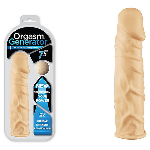 Power Orgasm Generator Vibrating Penis Extension Sleeve
