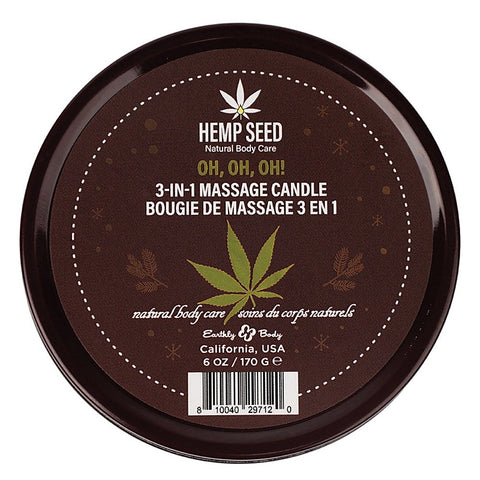 Hemp Seed 3-In-1 Adult Massage Candle by Earthly Body