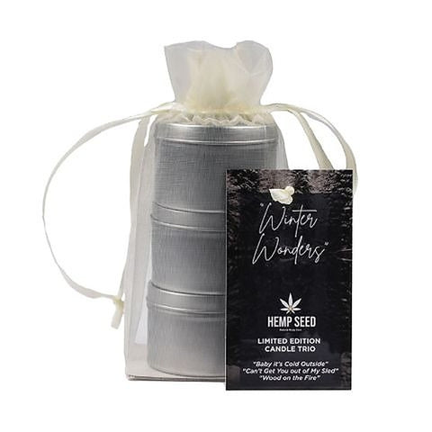 Hemp Seed Winter Wonders Mini Massage Candle Trio