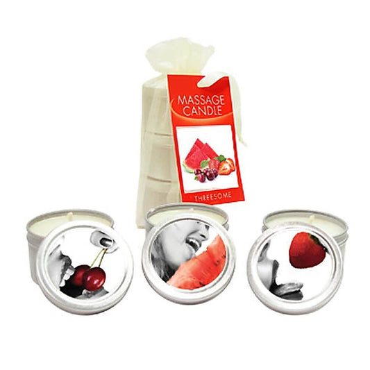 Edible Massage Candles Threesome 3 Pack by Earthly Body
