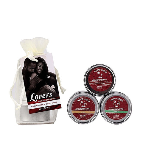 Hemp Seed Lovers Mini Scented Candles 3 Pack by Earthly Body