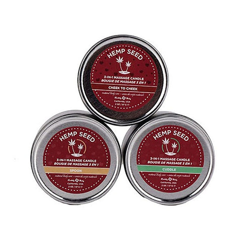 Hemp Seed Lovers Mini Scented Candles 3 Pack by Earthly Body