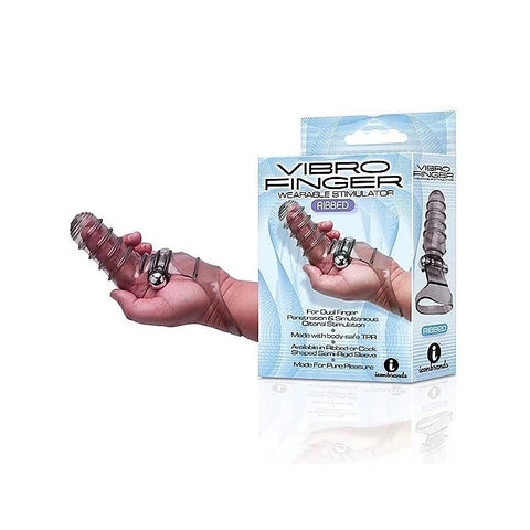 The 9s VibroFinger Ribbed Vibrating Finger Stimulator