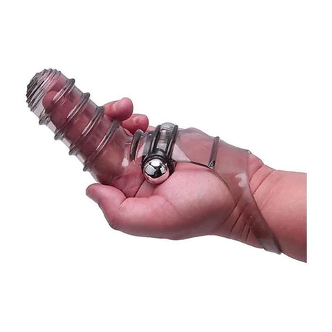 The 9s VibroFinger Ribbed Vibrating Finger Stimulator