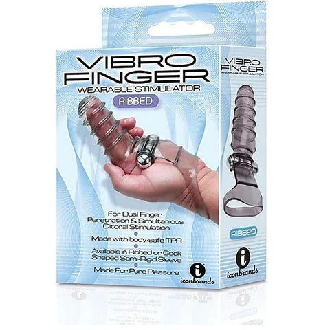 The 9s VibroFinger Ribbed Vibrating Finger Stimulator
