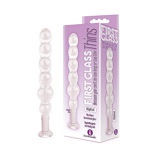 The 9's Glass First Thins Elliptical Glass Anal Beads