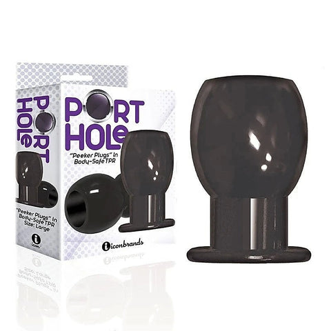 The 9's Port Hole Hollow Butt Plug by Icon Brands