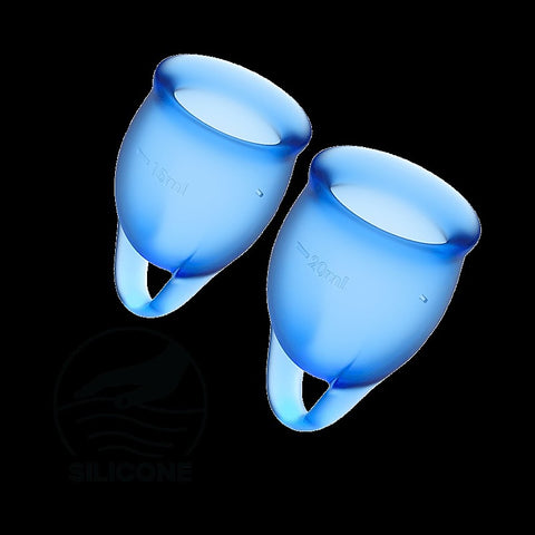 Feel Confident Silicone Menstrual Cups Set of 2 Condom