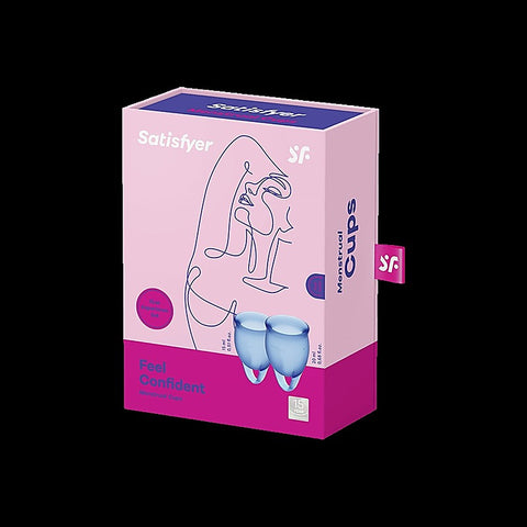 Feel Confident Silicone Menstrual Cups Set of 2 Condom