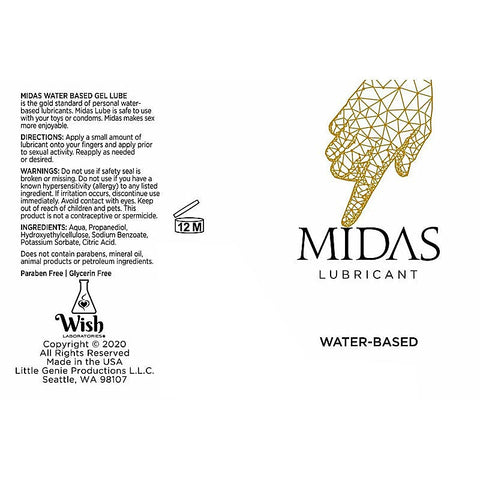 Midas Water Based Gel Lubricant by Little Genie