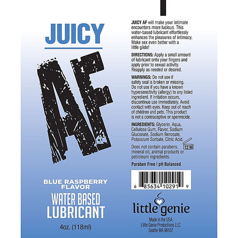 Juicy AF Flavoured Water Based Lubricant by Little Genie