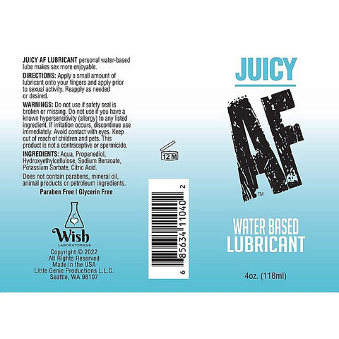 Juicy AF Thin and Realistic Lubricant by Little Genie
