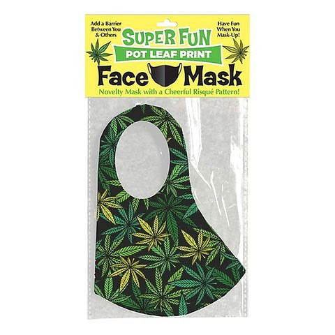 Super Fun POT LEAF Novelty Face Mask by Little Genie