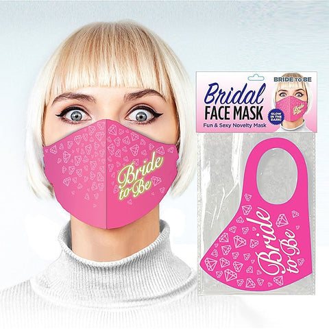 Bridal Face Bride To Be Glow Novelty Mask by Little Genie