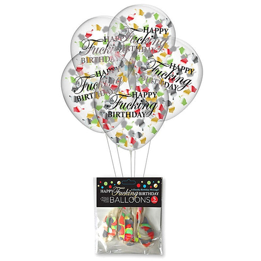 Happy Birthday Confetti Party Balloons by Little Genie