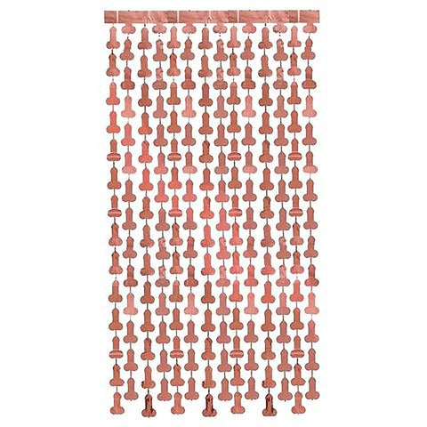 Glitterati Novelty Party Penis Foil Curtains by Little Genie