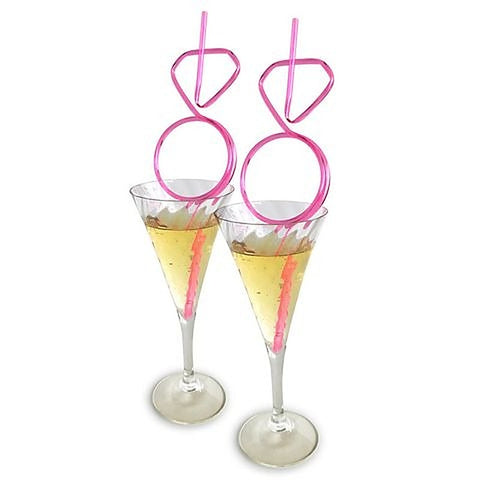 Glitterati Hens Party Novelty Diamond Straw Set of 8