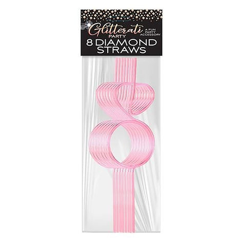 Glitterati Hens Party Novelty Diamond Straw Set of 8