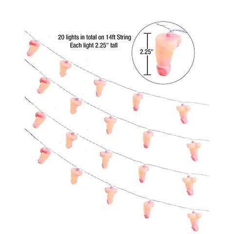 Glitterati Novelty Penis Party String Light by Little Genie
