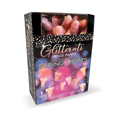Glitterati Novelty Penis Party String Light by Little Genie